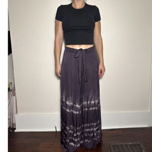 Anthropologie TINA JO Purple Relaxed Bohemian Trousers Size Medium
